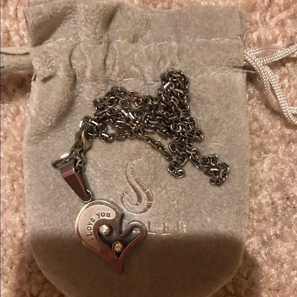 Couple's Breakable Heart Love Necklace